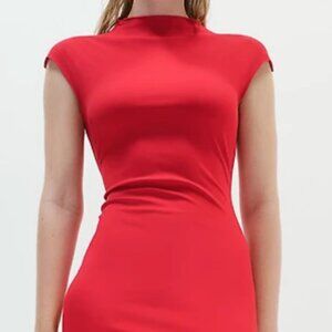 DIVIDED BY H&M Jersey Bodycon MINI DRESS RED SIZE XXS